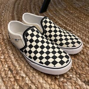 Vans Checkerboard Asher Slip On Sneakers